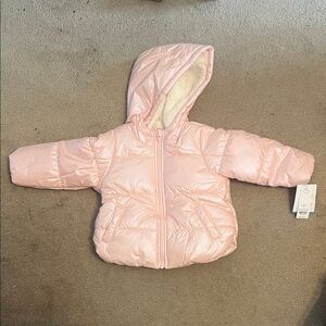 Carter's Soft Pink Quilted Hooded Puffer Jacket new with tags